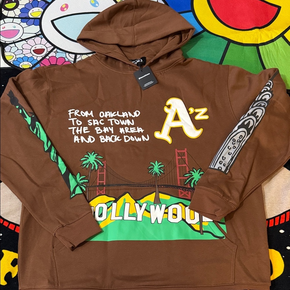 HOMME FEMME CALI TO NYC HOODIE CHOCOLATE - Picture 3 of 15
